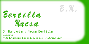 bertilla macsa business card